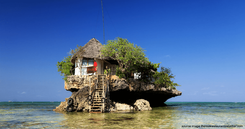 Le Rock, Zanzibar, au milieu de l’océan indien