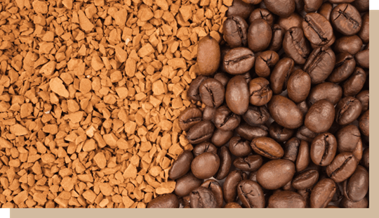 cafe soluble ou en grains